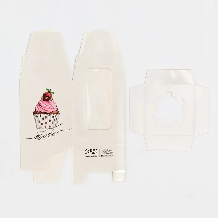 Коробка для капкейков, кондитерская упаковка, 1 ячейка &laquo;Тебе&raquo;, 9 х 9 х 11 см