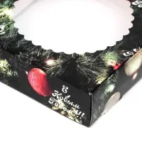 Подарочная коробка сборная с окном &laquo;Счастливого Рождества&raquo;, 11.5&times;11.5&times;3 см