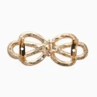 Зажим для кардигана "Ажур", корона, цвет белый в золото