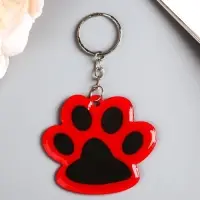 Брелок для ключей на кольце &laquo;Лапка&raquo;, светоотражающий, 5.5&times;5 см, МИКС