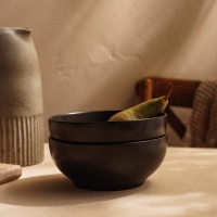 Набор мисок фарфоровых SL Home &laquo;Дарк&raquo;, 1,2 л, d=18,5 см, цвет чёрный