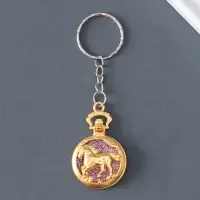 Брелок металл, пластик "Бегущий конь" блёстки МИКС 4х2,7х0,8 см