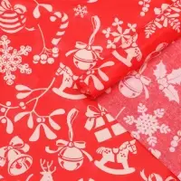 Бумага упаковочная тишью, новогодняя упаковка &laquo;С новым годом!&raquo;,50&times;66 см