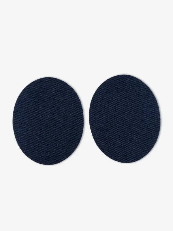 Заплатки для одежды, 7&times;5.5 см, термоклеевые, пара, синие