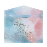 Папка-конверт на кнопке формат А4 180мкр блестящая МИКС Мрамор с золотом (штрихкод на штуке)   10843