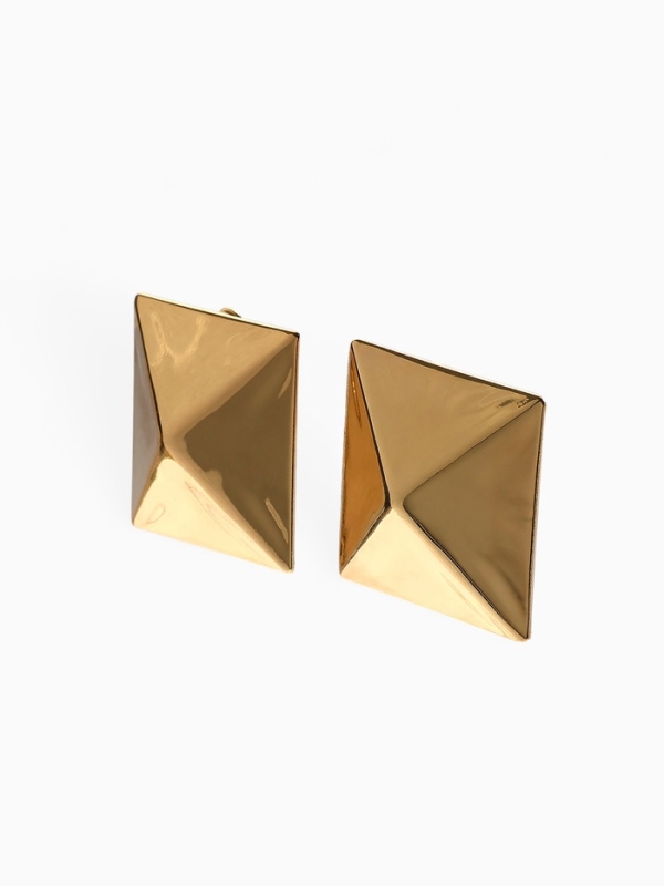Клипсы &laquo;Тренд&raquo; квадрат, цвет золото