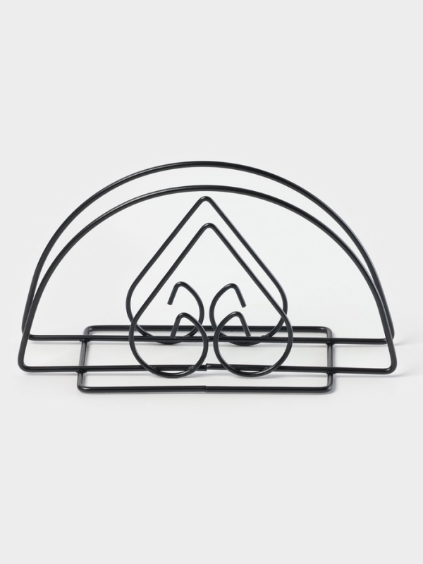 Салфетница Доляна &laquo;Сердце&raquo;, чёрная