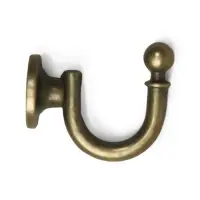 Крючок мебельный ТУНДРА TKO005, однорожковый, бронза, 200 шт