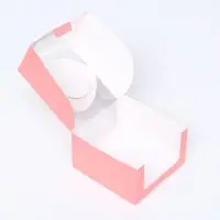 Коробка под бенто-торт с окном, розовый, 14&times;14&times;8 см