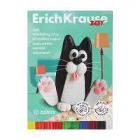 Пластилин мягкий (восковой) 10 цветов, 130 г, ErichKrause "Baby", со стеком, на растительно основе, с Алоэ Вера , европодвес