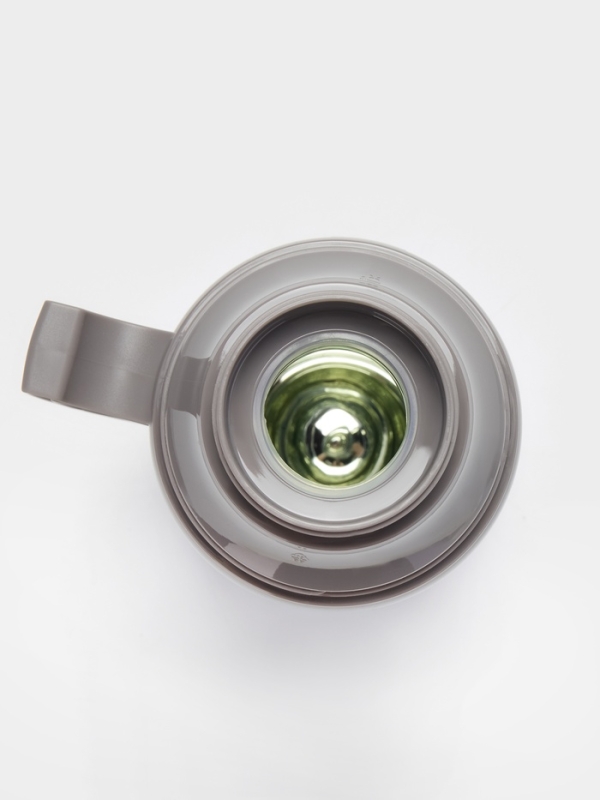 Термос 1 л, со стеклянной колбой, 11х31см, оранжевый