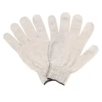 Перчатки садовые, хб, вязка 10 класс, 3 нити, размер 9, без покрытия, белые, Greengo