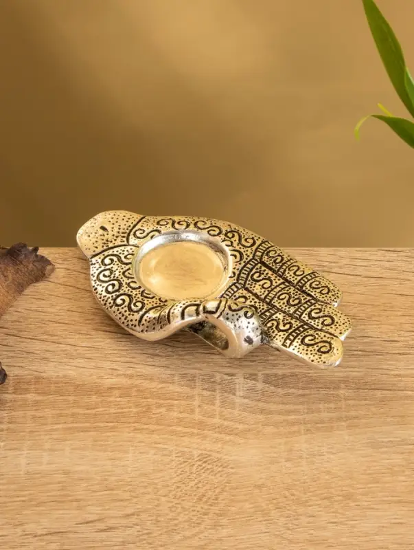 Подставка под благовония "Мудра"  алюминий 14х7,5 см