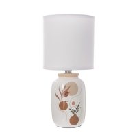 Настольная лампа с абажуром RISALUX &laquo;Ивелли&raquo;, Е14, 40 Вт, белый, 13&times;13&times;27 см