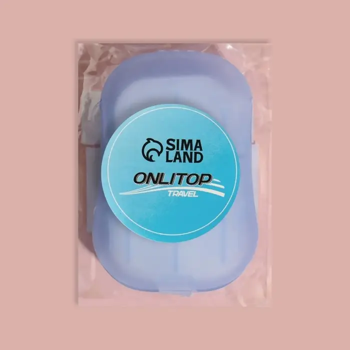 Мыло листовое, в пластинах, 18 (&plusmn; 2) шт., в футляре, голубое