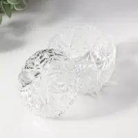 Шкатулка стекло "Вспышка" прозрачная 6,8х6,8х9 см