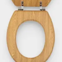 Сиденье для унитаза, 45&times;36&times;5 см, натуральное дерево