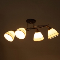 Люстра "Кира" 4х40Вт Е27 черный/золото