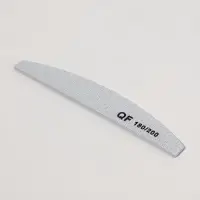 Пилка для ногтей, лодочка, 180/200 грит, 18 см, фасовка 20 шт., серая