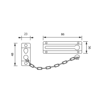 Цепочка дверная, цвет хром