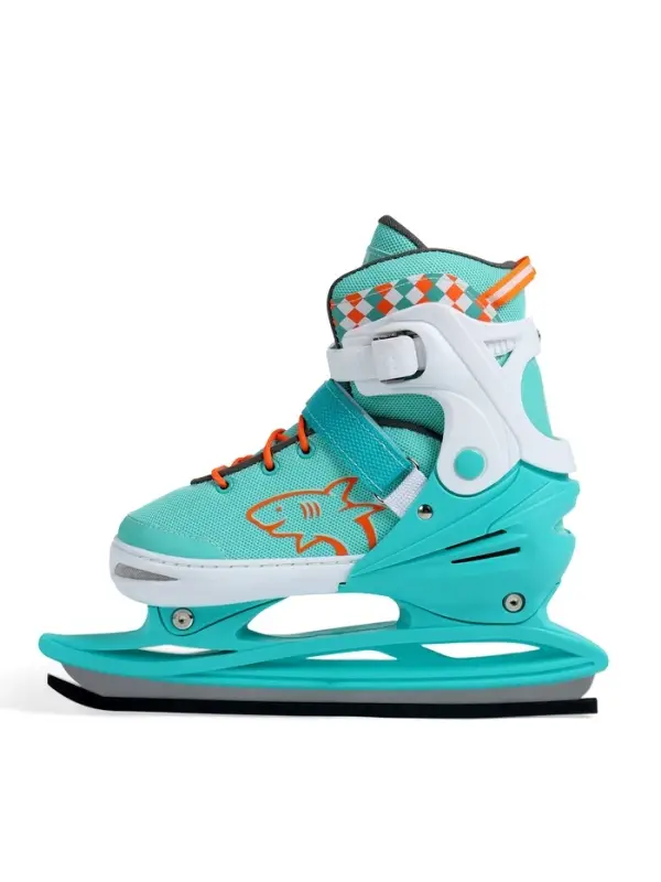 Коньки раздвижные BlackAqua, р. 35-38, для фитнеса, мятные, оранжевые