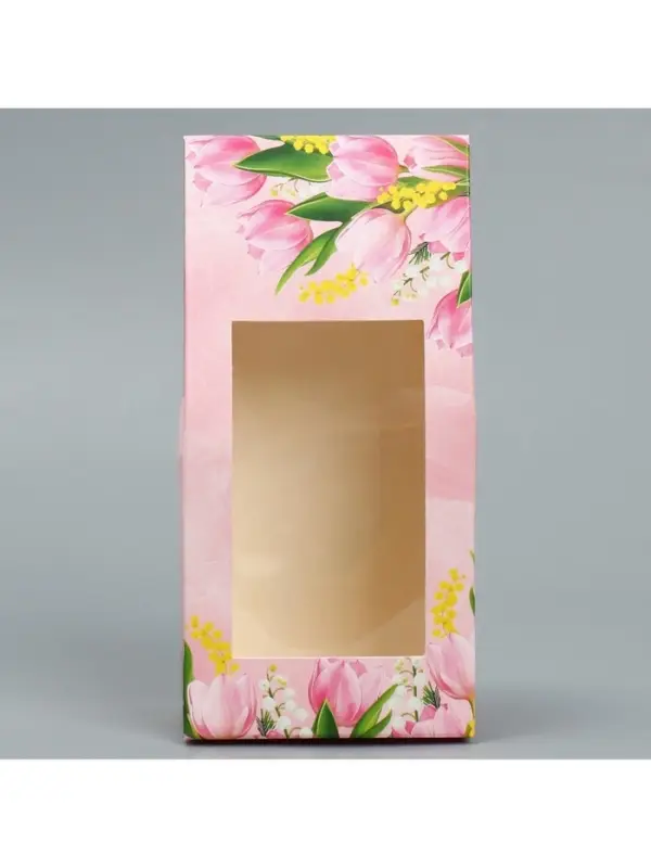 Коробка кондитерская, упаковка, &laquo;8 Марта&raquo;, 9 х 19 х 6 см