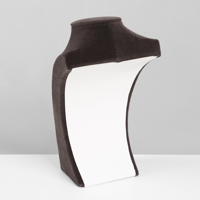 Бюст для украшений Queen fair, 12&times;6&times;19 см, h=19 см, флок, цвет серый графит