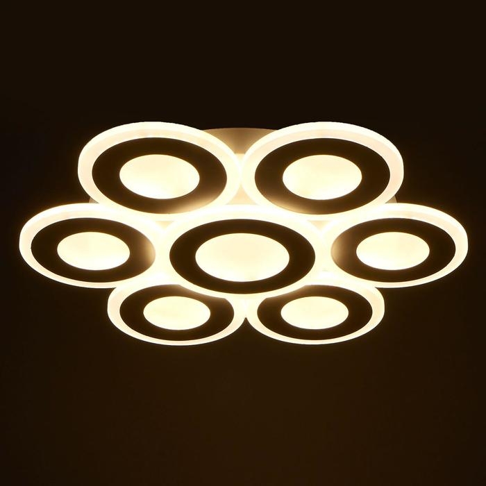 Люстра с ПДУ 671137/6 LED 204Вт диммер 3 режима 3000-6000К белый 50х50х6,5 см BayerLux