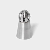 Насадка кондитерская &laquo;Сфера.Волна с цветком&raquo;, d=3 см, выход 2,3 см, нержавеющая сталь