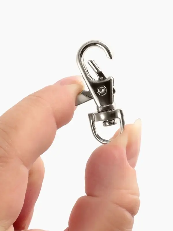 Карабин металлический TEIRA, набор 2 шт., 6.7 г, 3.8&times;1.3 см/9&times;2 мм, цвет серебряный