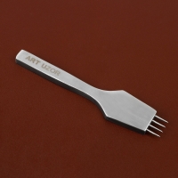 Набор строчных игольчатых пробойников для кожи (3шт цена за наб) шаг 4мм серебряный АУ