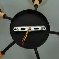 Люстра "Гундер" 5хЕ27 40Вт черный 57х57х25 см