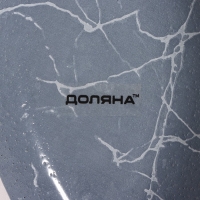 Подставка стеклянная под ложку Доляна &laquo;Марбл чёрный&raquo;, 23,5&times;8,3&times;1,5 см