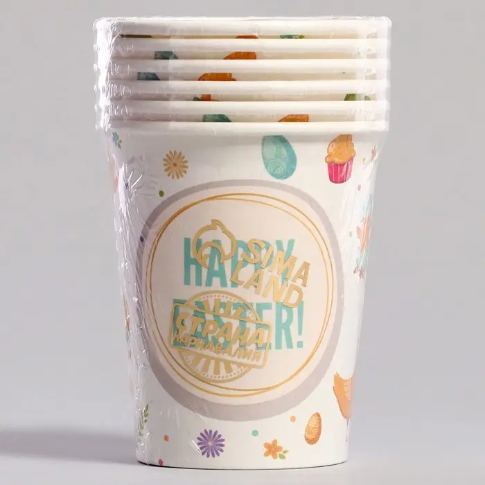 Стаканы бумажные одноразовые &laquo;Светлой Пасхи&raquo;, 6 шт.