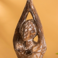 Набор сувенирный "Медитация" дерево, h - 30,25 и 20 см, цв. коричневый