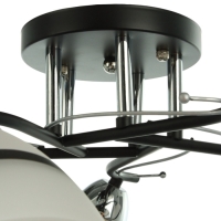 Люстра "Лайма" 5хЕ27 40Вт черно-хромовый 55х55х24 см