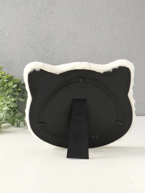 Фоторамка МДФ, иск. мех 14,5х18 см "Белый котик" 21х2х25 см