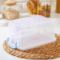 Контейнер пищевой RICCO, 3 л, 28&times;16&times;12 см, прямоугольный, прозрачный