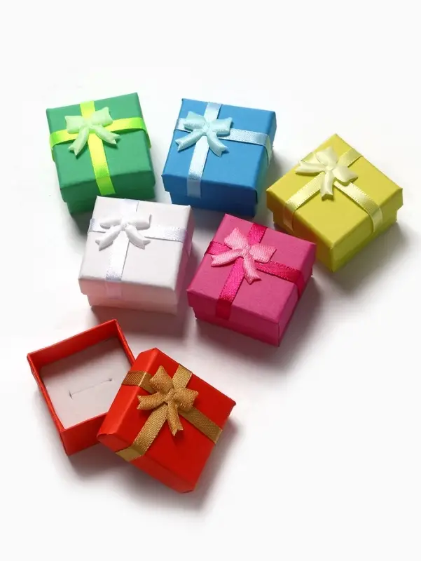 Коробочка подарочная под кольцо &laquo;Неон&raquo;, 4&times;4 см, МИКС, вставка белая