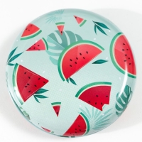 Шкатулка металл круглая "Фрукты и овощи" фасовка 12 шт 1,8х7х7 см