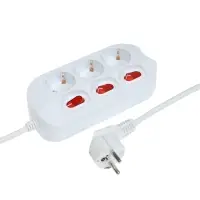 Удлинитель СТАРТ,3 розетки,1,5 м, 16А, ПВС 3*1 мм2, с з/з, инд. кнопки вкл, IP 20