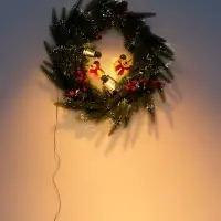 Венок фиброоптический &laquo;Новогодний&raquo;, d=50 см, 8 режимов