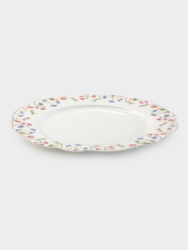 Тарелка WY Flowers song, d=26.5 см, фарфор, белая