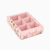 Коробка под 6 конфет с ячейками &laquo;Самой чудесной&raquo;, 10 х 14.5 х 3 см