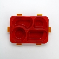 Ланч - бокс с 4 секциями &laquo;Единорог&raquo;, 23 х 17 х 5,5 см, розовый