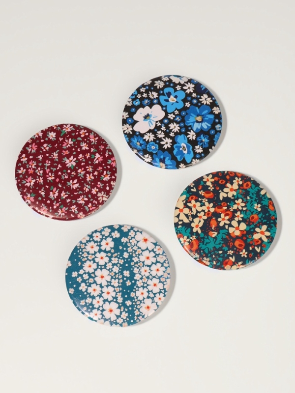 Зеркало складное &laquo;Цветочная поляна&raquo;, d = 7,5 см, с увеличением, цвет МИКС