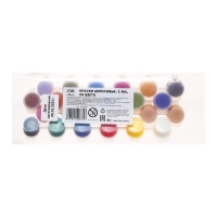 Краска акриловая, набор 24 цвета х 3 мл, Calligrata, морозостойкие, в пакете