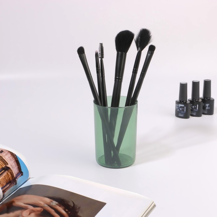 Органайзер - подставка для хранения маникюрных/косметических принадлежностей &laquo;Яркость&raquo;, круглая, d = 6,5 &times; 9,5 см, цвет МИКС