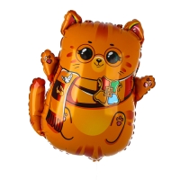 Воздушный шар фольгированный 28" &laquo;Котик-волшебник&raquo;, с подложкой