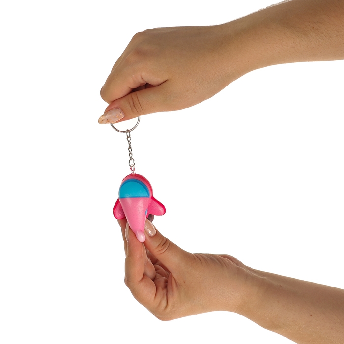 Мялка-сквиш &laquo;Самолетик&raquo;, на брелоке, цвета МИКС